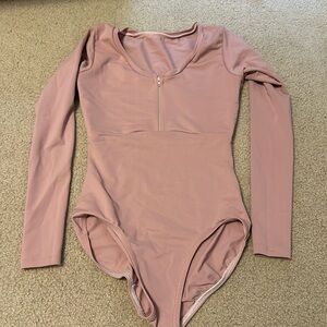 Barreto Long Sleeve Pink Leotard XS